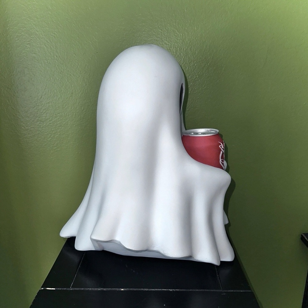 Coca-Cola Ghost Figure Halloween Decor Drink Holder Spooky Cute, NEW, White - Picture 3 of 5